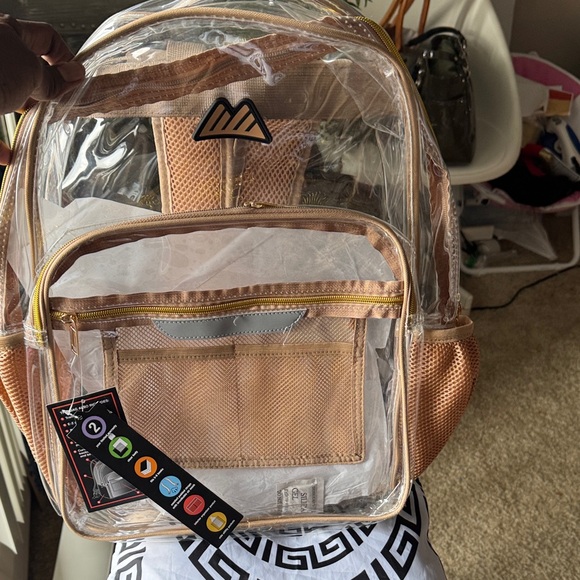 Transparent Tan Backpack - Picture 1 of 4